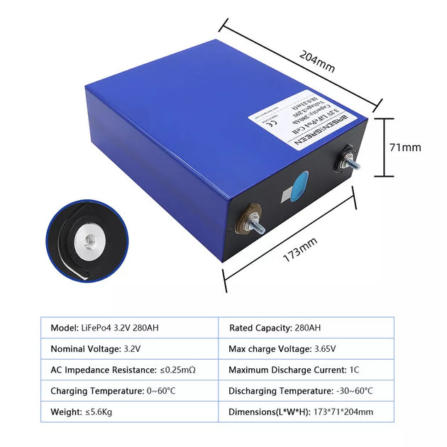 LiFePO4 LF280К !! 8000 Cycles !!