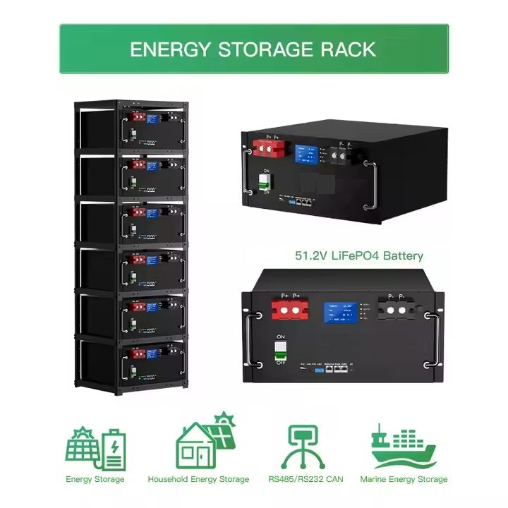 LiFePO4 Rack 51.2V 330Ah 17.152KWh