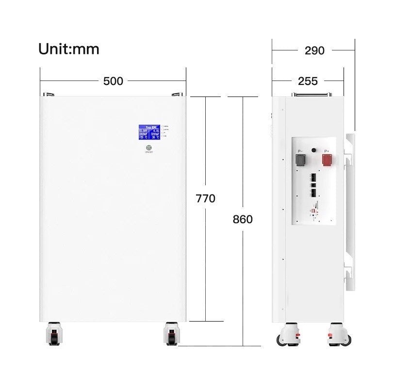 LiFePO4 51.2V 300Ah 15.565KWh